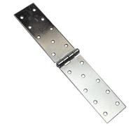 SolaDirect Pack Of 1 X 250 mm Backflap Hinge Galvanised, Silver Steel Back Flap Hinges, Weather Resistant, Rust Corrosion Proof, Strap Hinges