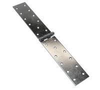 SolaDirect Pack Of 1 X 300 mm Backflap Hinge Galvanised, Silver Steel Back Flap Hinges, Weather Resistant, Rust Corrosion Proof, Strap Hinges