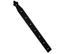SolaDirect Pack Of 1 X 400 mm Dummy Hinge Head, Black Steel, Vintage False Strap Hinge, Weather Resistant, Rust Proof Powder Coating