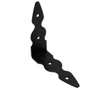 SolaDirect Pack Of 1 X Black Corner Bracket - 115 X 115 mm Steel Right Angle Braces L Shaped Metal Bracket 90 Degree Corner Braces