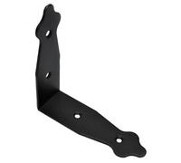 SolaDirect Pack Of 1 X Black Corner Bracket - 115 X 115 mm Steel Right Angle Braces L Shaped Retro Decorative Metal Bracket 90 Degree Corner