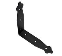 SolaDirect Pack Of 1 X Black Corner Bracket - 150 X 150 mm Steel Right Angle Braces L Shaped Retro Decorative Metal Bracket 90 Degree Corner