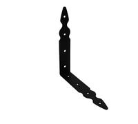 SolaDirect Pack Of 1 X Black Corner Bracket - 200 X 200 mm Steel Right Angle Braces L Shaped Metal Bracket 90 Degree Corner Braces