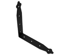 SolaDirect Pack Of 1 X Black Corner Bracket - 200 X 200 mm Steel Right Angle Braces L Shaped Retro Decorative Metal Bracket 90 Degree Corner