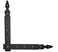 SolaDirect Pack Of 1 X Flat Corner L Shape Plate, 300 X 300 mm Black Flat Right Angle Bracket, Powder Coated Steel Repair Brace Support
