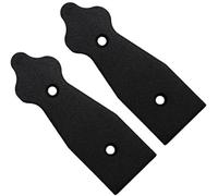 SolaDirect Pack Of 2 X 100 mm Dummy Hinge Heads, Black Steel, Vintage False Strap Hinges, Weather Resistant, Rust Proof Powder Coating
