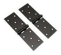 SolaDirect Pack Of 2 X 150 Backflap Hinge Black, Steel Back Flap Hinges, Weather Resistant, Rust Proof Powder Coating, Strap Hinges