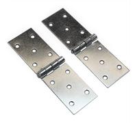 SolaDirect Pack Of 2 X 150 mm Backflap Hinge Galvanised, Silver Steel Back Flap Hinges, Weather Resistant, Rust Corrosion Proof, Strap Hinges