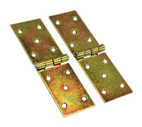 SolaDirect Pack Of 2 X 150 mm Backflap Hinge Galvanised, Steel Back Flap Hinges, Weather Resistant, Rust Corrosion Proof, Strap Hinges
