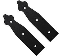 SolaDirect Pack Of 2 X 150 mm Dummy Hinge Heads, Black Steel, Vintage False Strap Hinges, Weather Resistant, Rust Proof Powder Coating