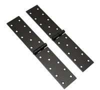 SolaDirect Pack Of 2 X 250 Backflap Hinge Black, Steel Back Flap Hinges, Weather Resistant, Rust Proof Powder Coating, Strap Hinges