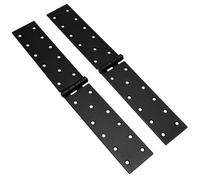 SolaDirect Pack Of 2 X 300 Backflap Hinge Black, Steel Back Flap Hinges, Weather Resistant, Rust Proof Powder Coating, Strap Hinges