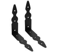 SolaDirect Pack Of 2 X Black Corner Brackets - 150 X 150 mm Steel Right Angle Braces L Shaped Metal Bracket 90 Degree Corner Braces
