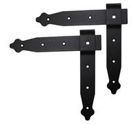 SolaDirect Pack Of 2 X Flat Corner L Shape Plate, 200 X 200 mm Black Flat Right Angle Bracket, Decorative, Powder Coated Steel Repair Brace