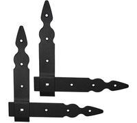 SolaDirect Pack Of 2 X Flat Corner L Shape Plate, 200 X 200 mm Black Flat Right Angle Bracket, Powder Coated Steel Repair Brace Support