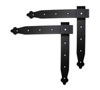 SolaDirect Pack Of 2 X Flat Corner L Shape Plate, 250 X 250 mm Black Flat Right Angle Bracket, Decorative, Powder Coated Steel Repair Brace