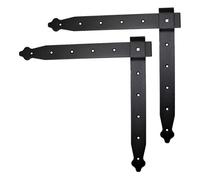 SolaDirect Pack Of 2 X Flat Corner L Shape Plate, 300 X 300 mm Black Flat Right Angle Bracket, Decorative, Powder Coated Steel Repair Brace