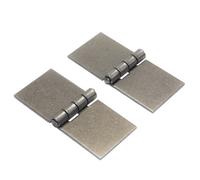 SolaDirect Pack Of 2 X Heavy Duty Weldable Solid Steel Hinges, 45 X 100 mm Welding Long Lasting Steel Butt Hinges, 2 mm Thick Weld On Hinges