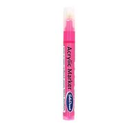 SolaDirect Pink Permanent Marker Pen, Bullet Tip 2.5 mm Point, Acrylic Paint Based, Multi-Surface, Work on Stone, Wood, Leather, Fabric, Plastic, Rubber, Glass, Cardboard