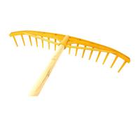 SolaDirect Plastic Garden Rake For Hay, Leaves, Lawn, 63 Cm / 25 In With 18 Tins, Ideal Gardening Tool (With Handle)