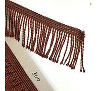SolaDirect Polyester Fringe Tassel Trim, 1m x 60mm, Chestnut 300, Versatile Occasion