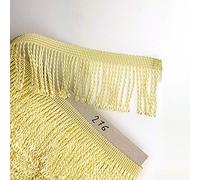 SolaDirect Polyester Fringe Tassel Trim, 1m x 60mm, Light Tan, Classic Style, Versatile Use