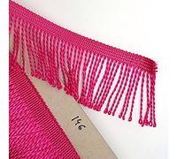 SolaDirect Polyester Fringe Tassel Trim, 1m x 60mm, Rose Pink 146, Dance Events, Costume Parties
