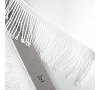 SolaDirect Polyester Fringe Tassel Trim, 1m x 60mm, White, Classic, Versatile Occasions