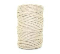 SolaDirect Premium Beige Macrame Cord Twine, 50 M / 164 Ft Of 2 mm Thick Natural Cotton Thread Yarn Macrame Rope (Reel)
