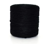 SolaDirect Premium Black Macrame Cord Twine, 200 M / 656 Ft Of 3 mm Thick Natural Cotton Thread Yarn Macrame Rope (Reel)