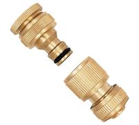 SolaDirect Premium Brass Hose Tap Connector (3/4" & 1" Bsp) & Quick-Release Hozelock Compatible Brass Hose Connector - Corrosion-Resistant