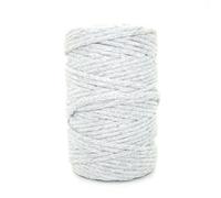 SolaDirect Premium Grey Macrame Cord Twine, 50 M / 164 Ft Of 3 mm Thick Natural Cotton Thread Yarn Macrame Rope (Reel)