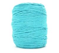 SolaDirect Premium Turquoise Macrame Cord Twine, 100 M / 328 Ft Of 5 mm Thick Natural Cotton Thread Yarn Macrame Rope (Reel)