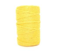 SolaDirect Premium Yellow Macrame Cord Twine, 50 M / 164 Ft Of 3 mm Thick Natural Cotton Thread Yarn Macrame Rope (Reel)