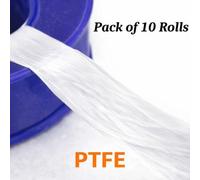 SolaDirect Ptfe Thread Seal Tape 10 Rolls - Plumbers Tape 10M X 12mm - Leak Proof Thread Sealing For Water Gas Air Pipe Fittings Plumbing