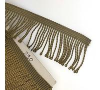 SolaDirect Pumpernickel 290 Polyester Fringe Tassel Trim, 1m x 60mm for Dance Dresses, Curtains, Lamps, Trimmings, Bags, Costumes, DIY