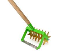 SolaDirect Rotary Soil Cultivator, 2-In-1 Hand Tool - Soil Rejuvenator, Hand Scarifier Head & Handle, 20 Cm / 8" Wide, Gardening And Farming