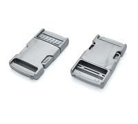 SolaDirect Side Release Buckles Clips for 25 mm / 1 in Webbing, Luggage, Back Pack/Rucksack, Straps (Grey, 50 pieces)