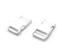 SolaDirect Side Release Buckles Clips for 30 mm Webbing, Luggage, Back Pack/Rucksack, Straps (White, 2 pieces)