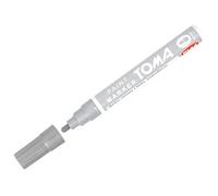 SolaDirect Silver Oil-Based Paint Marker Pen Permanent - 2.5mm Round Tip, Fast-Drying Waterproof Ink - Universal for Metal, Tyres, Plastic, Wood, Glass, Outdoor Marking, Workshop, Art, Crafts, DIY