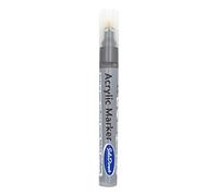 SolaDirect Silver Permanent Marker Pen, Bullet Tip 2.5 mm Point, Acrylic Paint Based, Multi-Surface, Work on Stone, Wood, Leather, Fabric, Plastic, Rubber, Glass, Cardboard