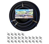 SolaDirect Soaker Hose, Porous Pipe, 50 m / 164 ft Long, Reach Compliant, Water Saving up to 70%, Perfect for Lawns, Flowerbeds, Vegetable Gardens and Greenhouses + 50 Ground Pegs