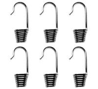 SolaDirect Steel Bungee Shock Cord Hook Spiral Wire Hooks End For 10 mm Elastic Rope Strapping Tape (10 mm, 24 Pieces)