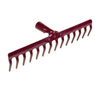 SolaDirect Steel Garden Rake For Hay, Leaves, Lawn, 39 Cm / 15 In With 14 Tins, Ideal Gardening Tool (No Handle)