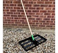 SolaDirect Steel Lawn Levelling Rake - 60 Cm X 40 Cm / 23" X 15.7" With Handle - Gardening Tool For Lawn Care, Mulch Spreading, Soil Grading