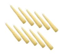 SolaDirect Tapered Dinner Candles, Table Spiral Candles, Pack Of 10, Decorative Household Candles, Up To 7 Hours, 23 Cm / 9" (Ivory)