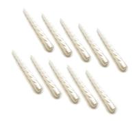 SolaDirect Tapered Dinner Candles, Table Spiral Candles, Pack Of 10, Decorative Household Candles, Up To 7 Hours, 23 Cm / 9" (Pearl Metallic)