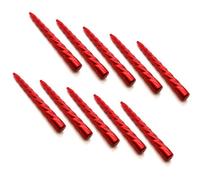 SolaDirect Tapered Dinner Candles, Table Spiral Candles, Pack Of 10, Decorative Household Candles, Up To 7 Hours, 23 Cm / 9" (Red Metallic)