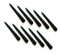 SolaDirect Tapered Dinner Candles, Table Spiral Candles, Pack Of 10, Decorative Household Candles, Up To 7 Hours, 23 Cm / 9" (Green)