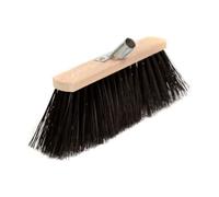 SolaDirect Traditional Wooden Broom With Extra Long Medium Soft Bristles (40 Cm / 16 In, No Handle)